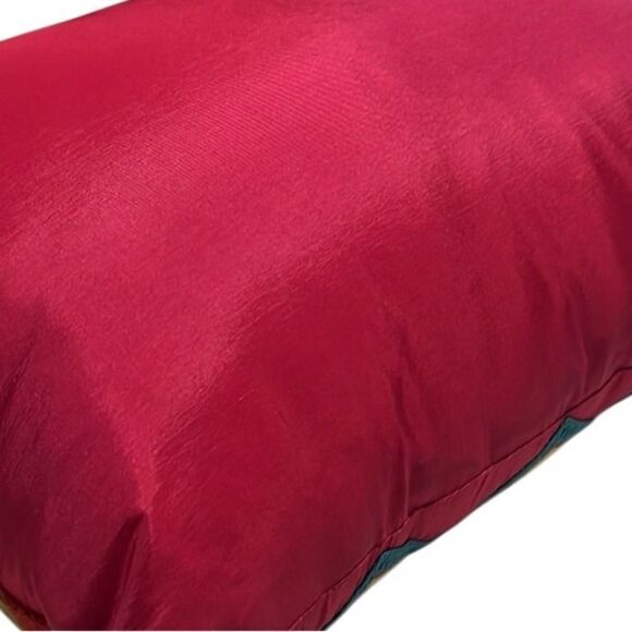 Pier One Pink Multi Colored Bohemian Detailed Throw Pillow Size 16x12 - Picture 9 of 11